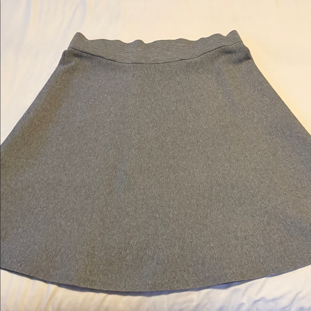 Ann Taylor Gray A-Line Knit Skirt NWOT